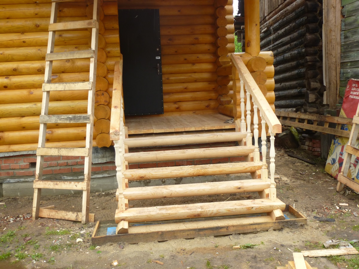 фото строительства дома из оцилиндрованного бревна в деревне Пигасово Камешковского района Владимирской области