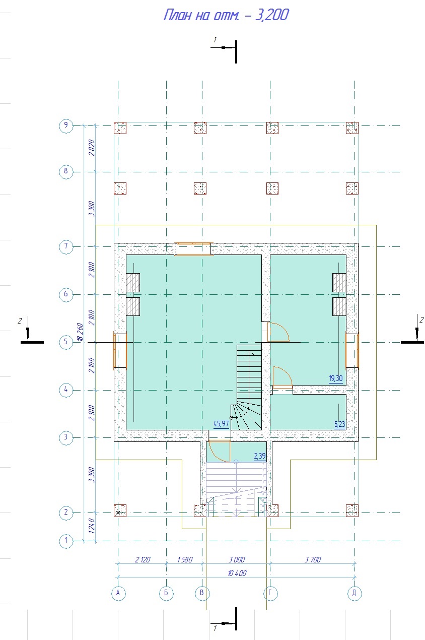 План 3 этажного дома